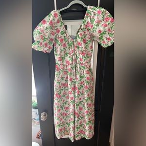 EUC Pink Roses Ophelia Nap Dress xl